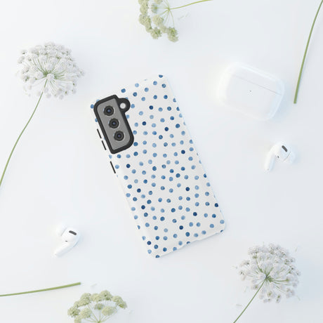 Blue Dots Pattern Android Case (Protective) Phone Case