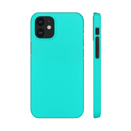 Bright Turquoise iPhone Case (Slim) iPhone 12 Mini Glossy Phone Case