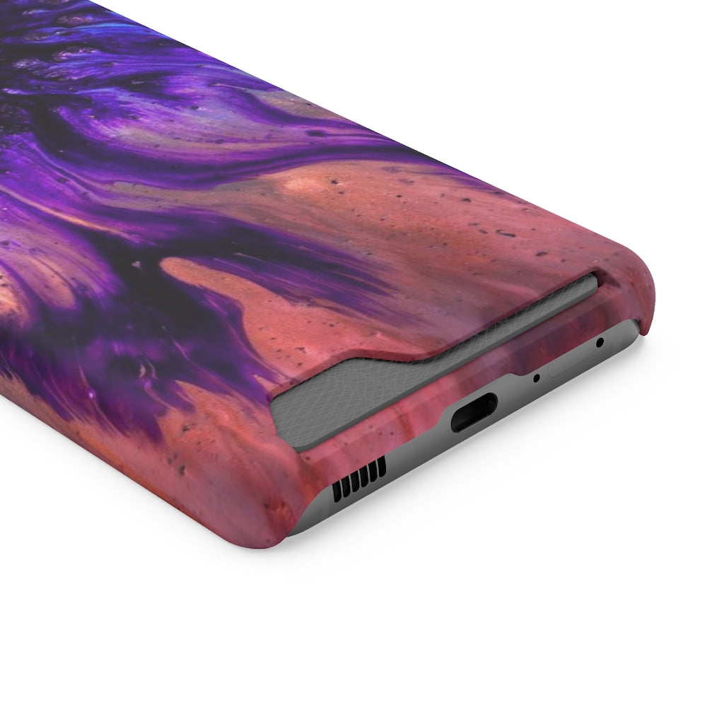 Purple Flow Ink Art Android Case (Card) Phone Case