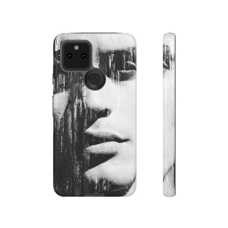 Black & White Pop Art Android Case (Protective) Google Pixel 5 5G Glossy Phone Case