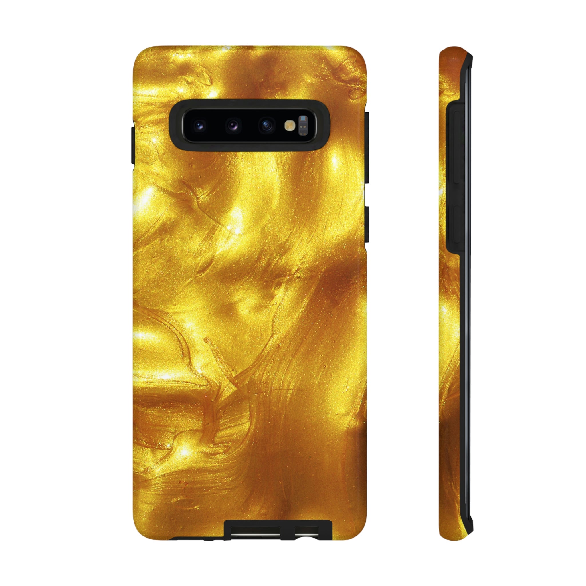 Liquid Gold Android Case (Protective) Samsung Galaxy S10 Glossy Phone Case