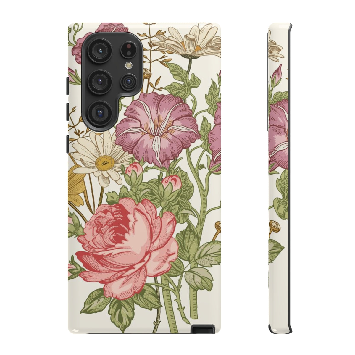 Bouquet Rose Vintage Flower Samsung Case (Protective) Samsung Galaxy S22 Ultra Glossy Phone Case