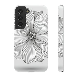 Black n White Dahlia Android Case (Protective) Samsung Galaxy S22 Glossy Phone Case