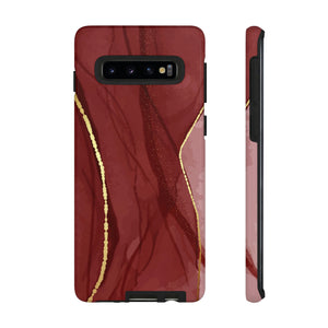 Dark Red Android Case (Protective) Samsung Galaxy S10 Glossy Phone Case