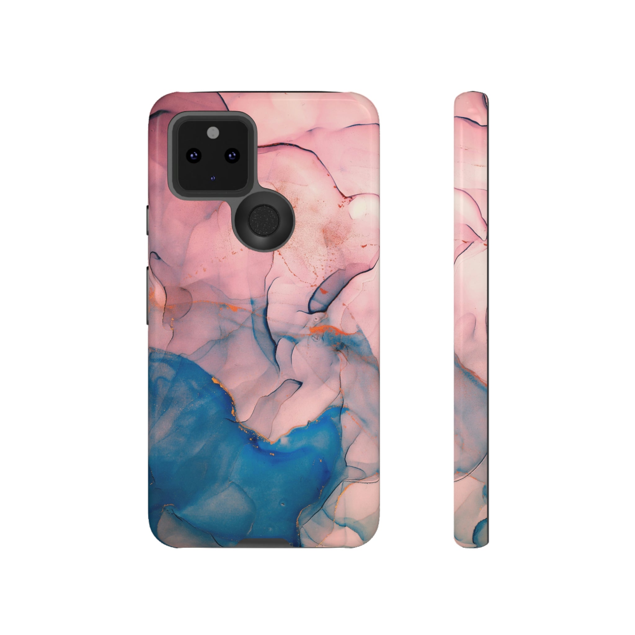 Pink Alcohol ink Marble Android Case (Protective) Google Pixel 5 5G Glossy Phone Case