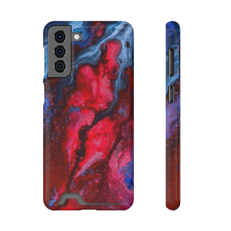 Neon Red Ink Art Android Case (Card) Samsung Galaxy S21 Plus Glossy With gift packaging Phone Case