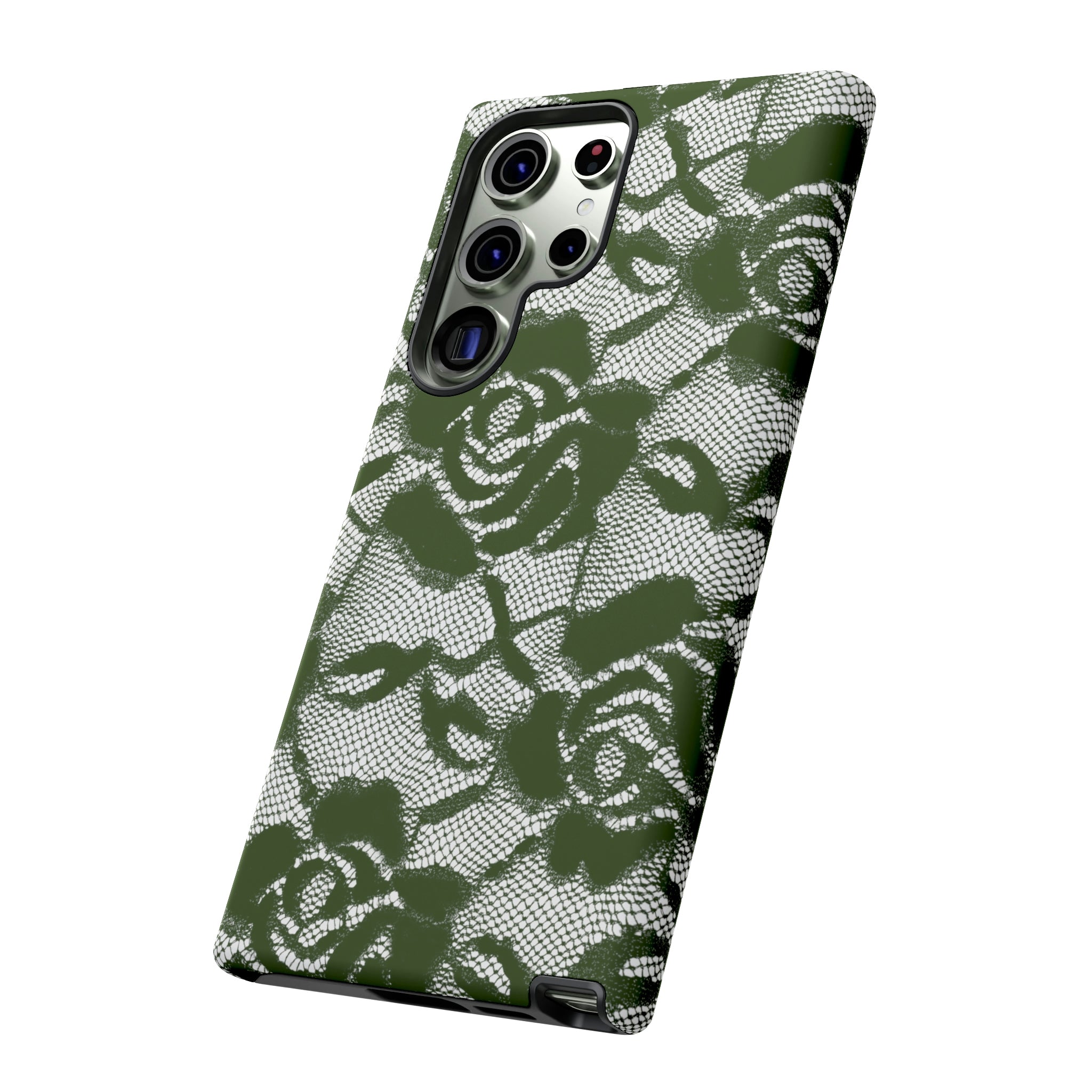 Green Rose Lace Gothic Flower Samsung Case (Protective) Phone Case