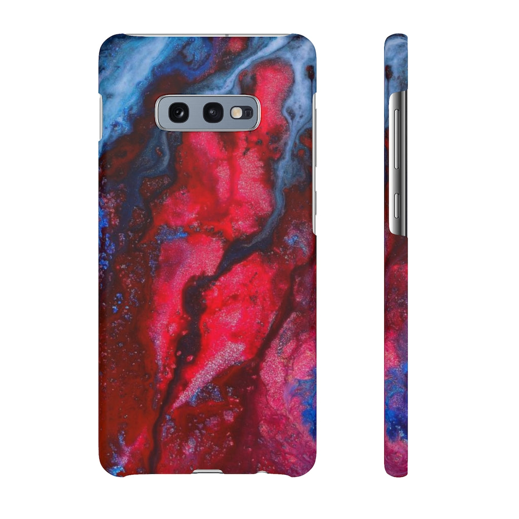 Neon Red Ink Art Android Case (Slim) Samsung Galaxy S10E Matte Phone Case