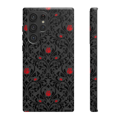 Angerunge Gothic Flower Samsung Case (Protective) Samsung Galaxy S22 Ultra Glossy Phone Case