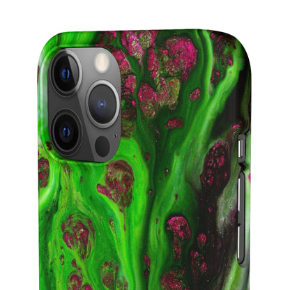 Toxic Green Ink Art iPhone Case (Slim) Phone Case