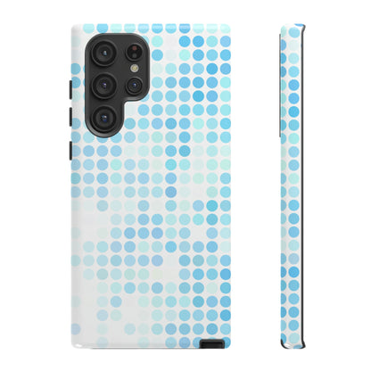 Blue Pixels Android Case (Protective) Samsung Galaxy S22 Ultra Glossy Phone Case