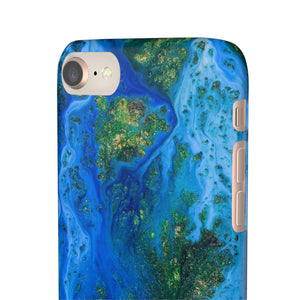 Blue Globe Ink Art iPhone Case (Slim) Phone Case