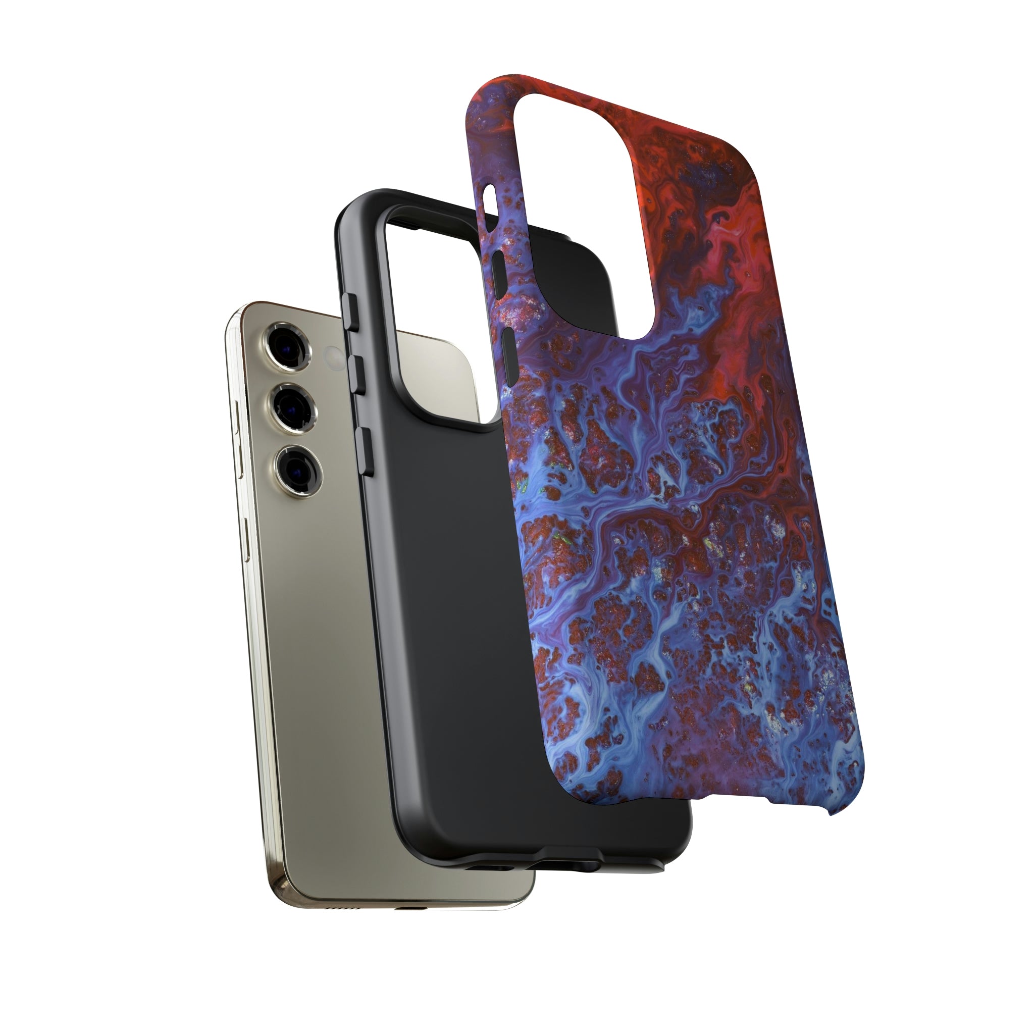 Blue Lava Ink Art Android Case (Protective) Phone Case