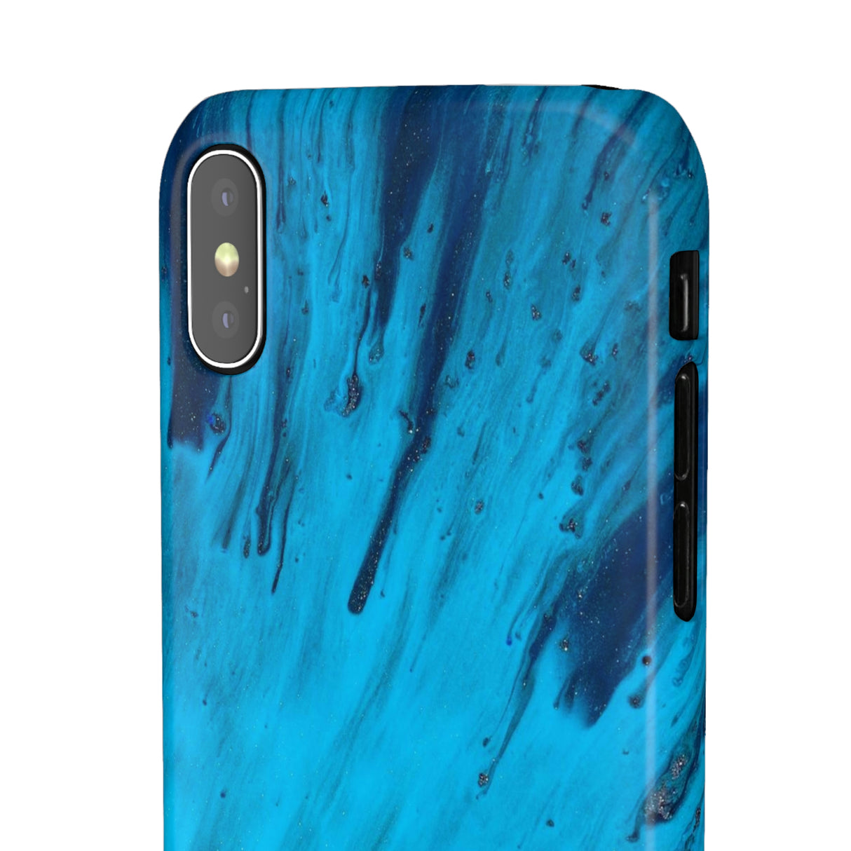 Light Blue Ink Art iPhone Case (Slim) Phone Case