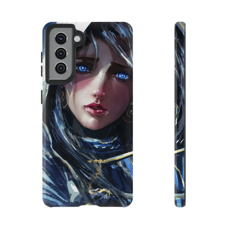 Paladin Girl Blue Eyes Android Case (Protective) Samsung Galaxy S21 Glossy Phone Case