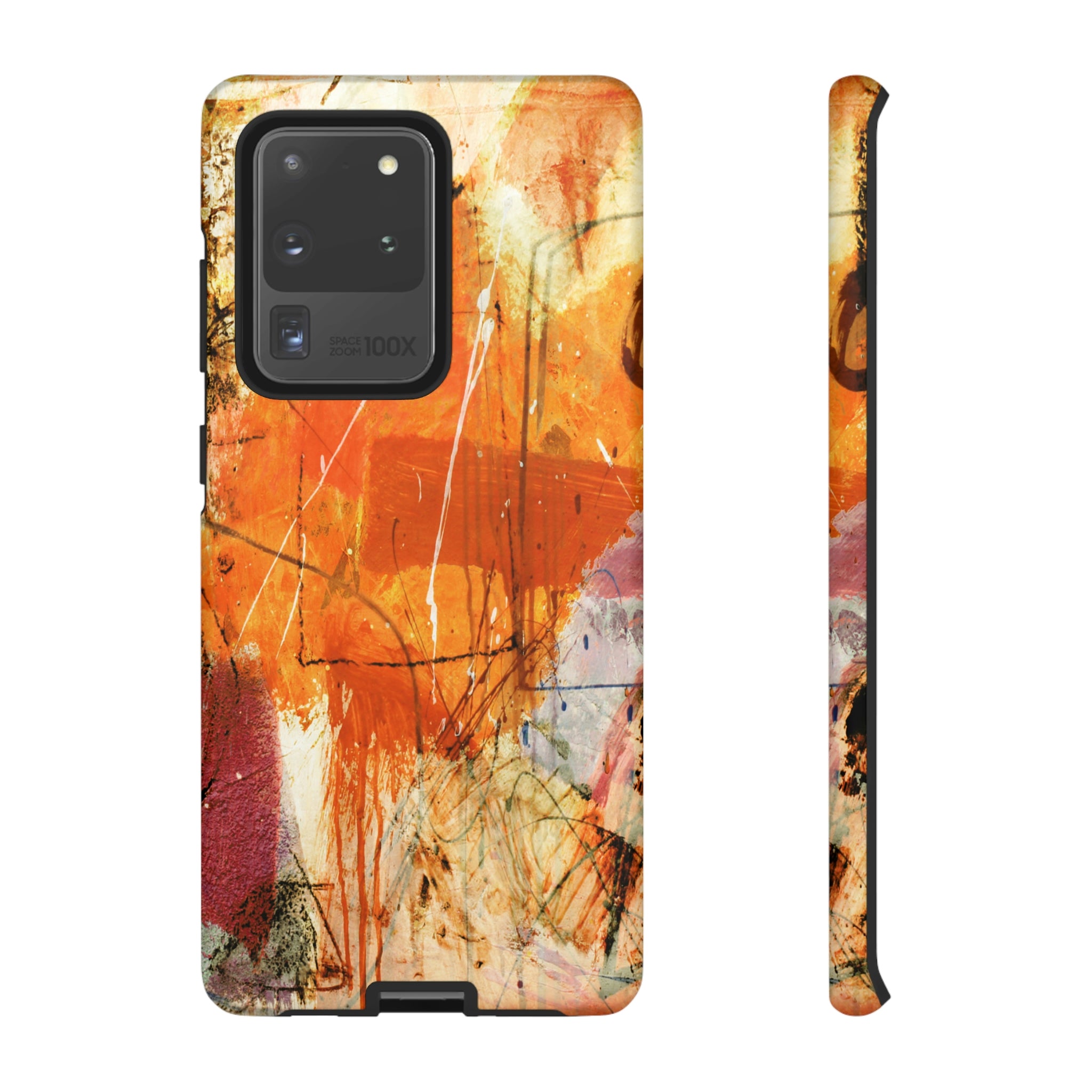 Abstract Orange Art Android Case (Protective) Samsung Galaxy S20 Ultra Matte Phone Case