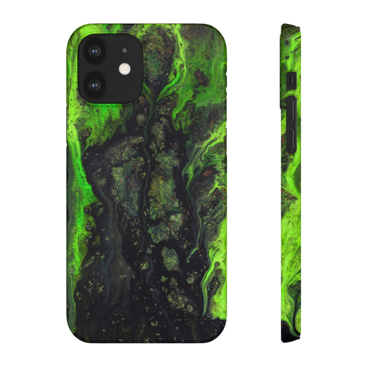 Toxic Ink Art iPhone Case (Slim) iPhone 12 Glossy Phone Case