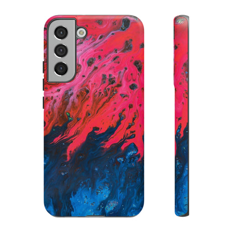 Bright Pink River Ink Art Android Case (Protective) Samsung Galaxy S22 Plus Matte Phone Case