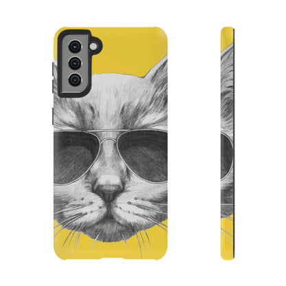 Cool Cat Portrait Android Case (Protective) Samsung Galaxy S21 Plus Matte Phone Case