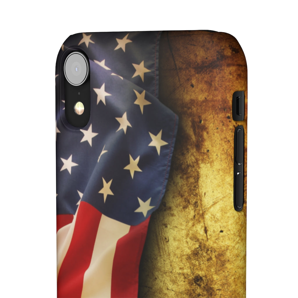 Close up of American flag Samsung/iPhone (Slim) iPhone XR Matte Phone Case