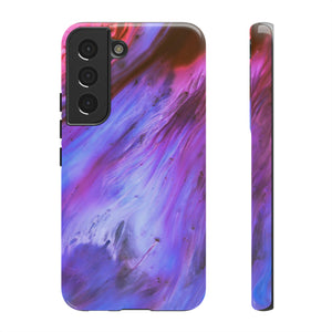 Purple Cosmos Ink Art Android Case (Protective) Samsung Galaxy S22 Glossy Phone Case