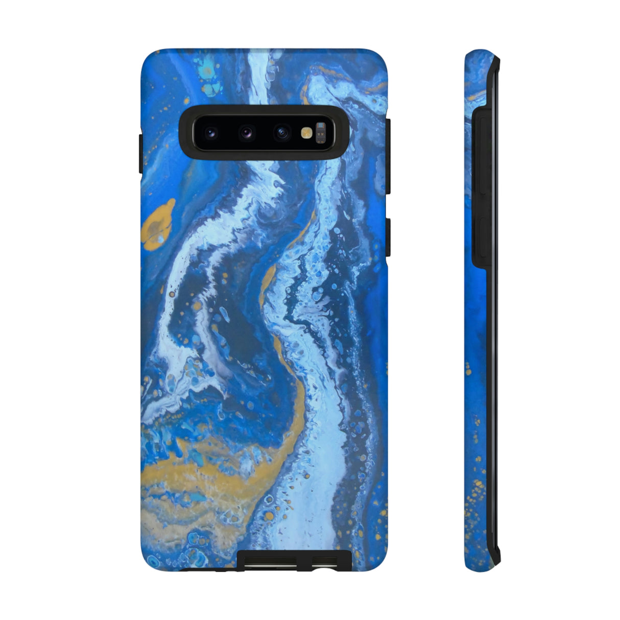 Acrylic Blue Gold Android Case (Protective) Samsung Galaxy S10 Matte Phone Case