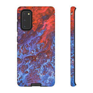 Blue Lava Ink Art Android Case (Protective) Samsung Galaxy S20 Matte Phone Case