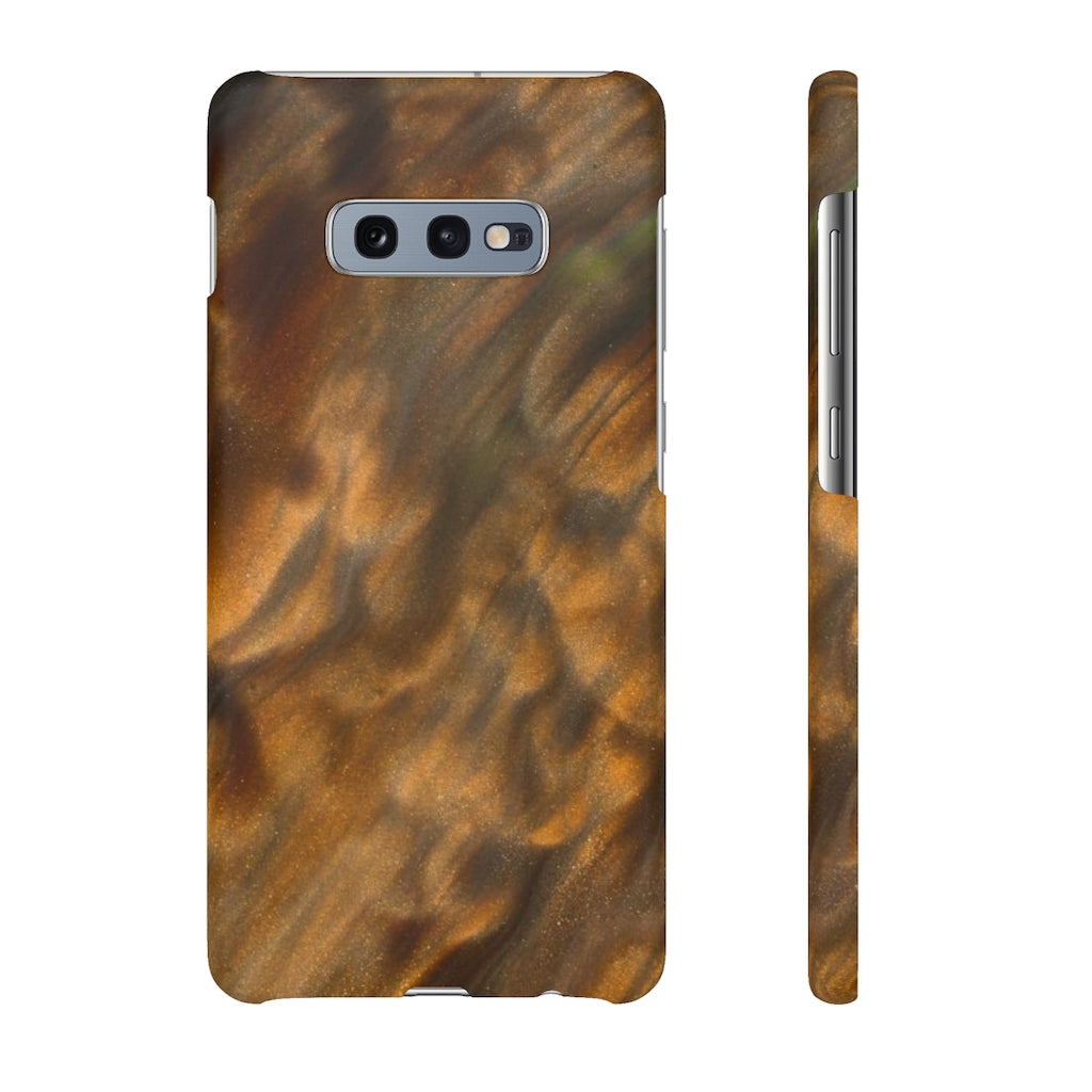 Gold Sand Ink Art Android Case (Slim) Samsung Galaxy S10E Matte Phone Case