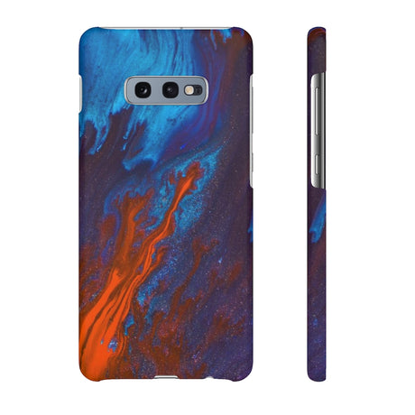 Orange Flame Ink Art Android Case (Slim) Samsung Galaxy S10E Matte Phone Case