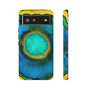 Neon Blue Ink Art Android Case (Protective) Google Pixel 6 Glossy Phone Case