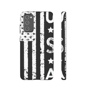 Black n White U.S Flag Android Case (Protective) Samsung Galaxy S20 FE Matte Phone Case