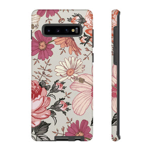 Pink daisies Vintage Flower Samsung Case (Protective) Samsung Galaxy S10 Plus Glossy Phone Case