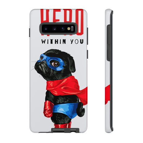 Hero Pug Android Case (Protective) Samsung Galaxy S10 Plus Glossy Phone Case