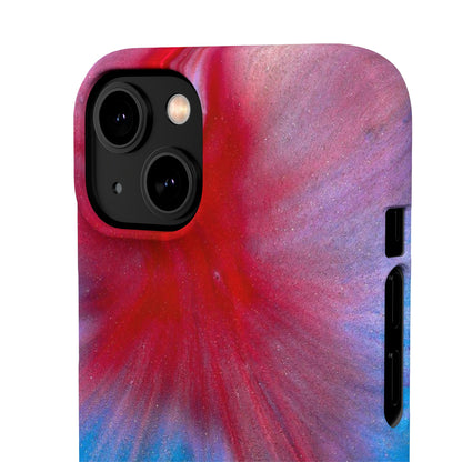 Red Warp Ink Art iPhone Case (Slim) Phone Case