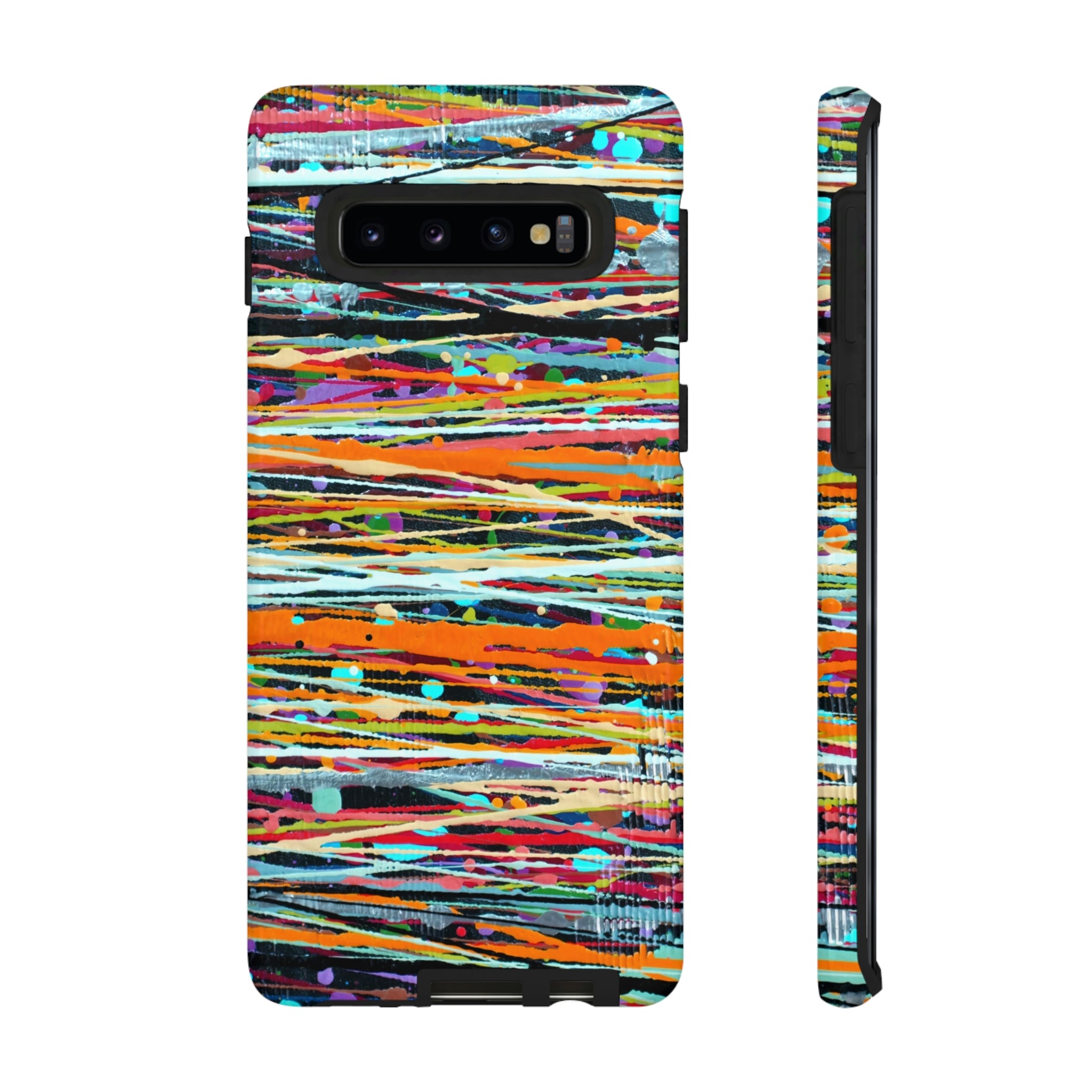 Stripe Art Android Case (Protective) Samsung Galaxy S10 Glossy Phone Case