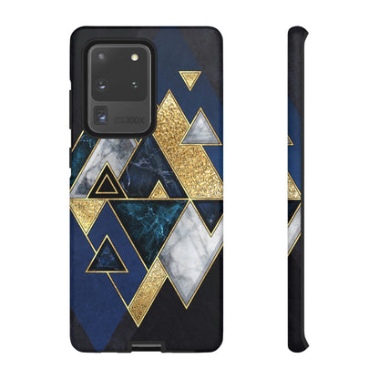 Dark Blue Geometric Android Case (Protective) Samsung Galaxy S20 Ultra Matte Phone Case