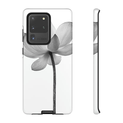 Black White Lotus Android Case (Protective) Samsung Galaxy S20 Ultra Glossy Phone Case