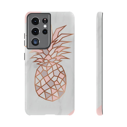 Pineapple Rose Gold Android Case (Protective) Samsung Galaxy S21 Ultra Glossy Phone Case