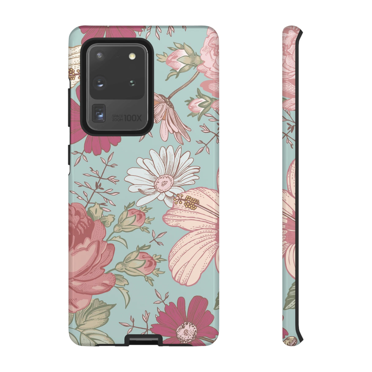 Hibiscus Vintage Flower Samsung Case (Protective) Samsung Galaxy S20 Ultra Glossy Phone Case