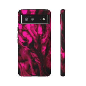 Bright Pink Ink Art Android Case (Protective) Google Pixel 6 Glossy Phone Case