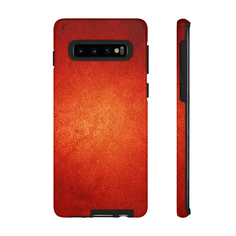 Red Grunge Android Case (Protective) Samsung Galaxy S10 Glossy Phone Case