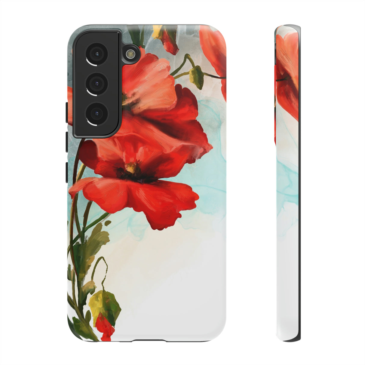 Poppy Flower Drawing Android Case (Protective) Samsung Galaxy S22 Matte Phone Case