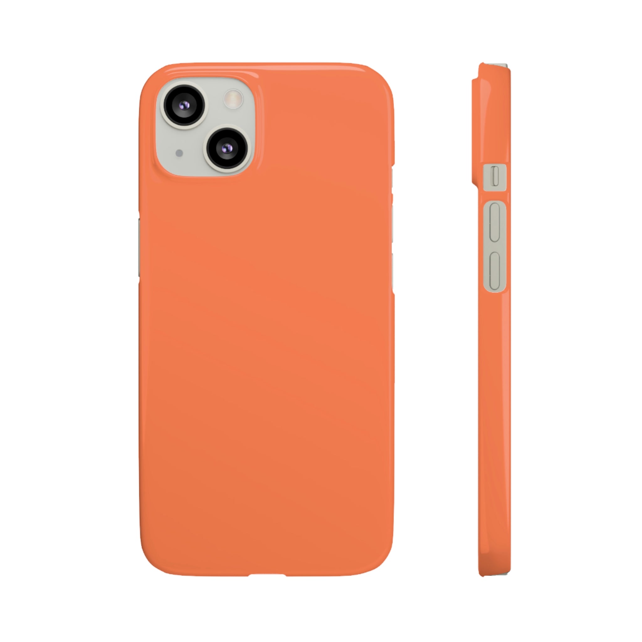 Coral Orange iPhone Case (Slim) iPhone 13 Glossy Phone Case