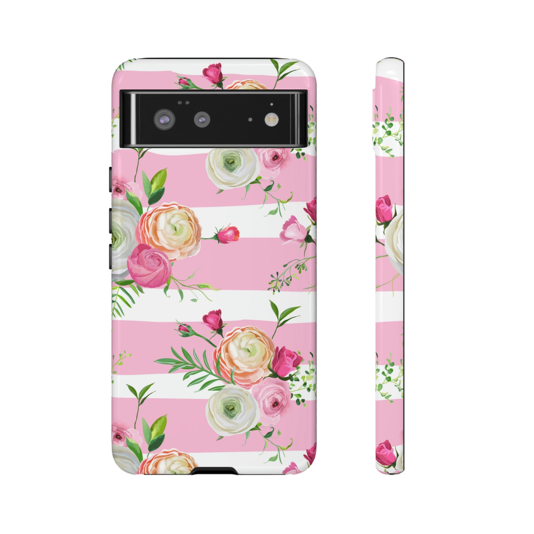 Pink Roses Android Case (Protective) Google Pixel 6 Glossy Phone Case