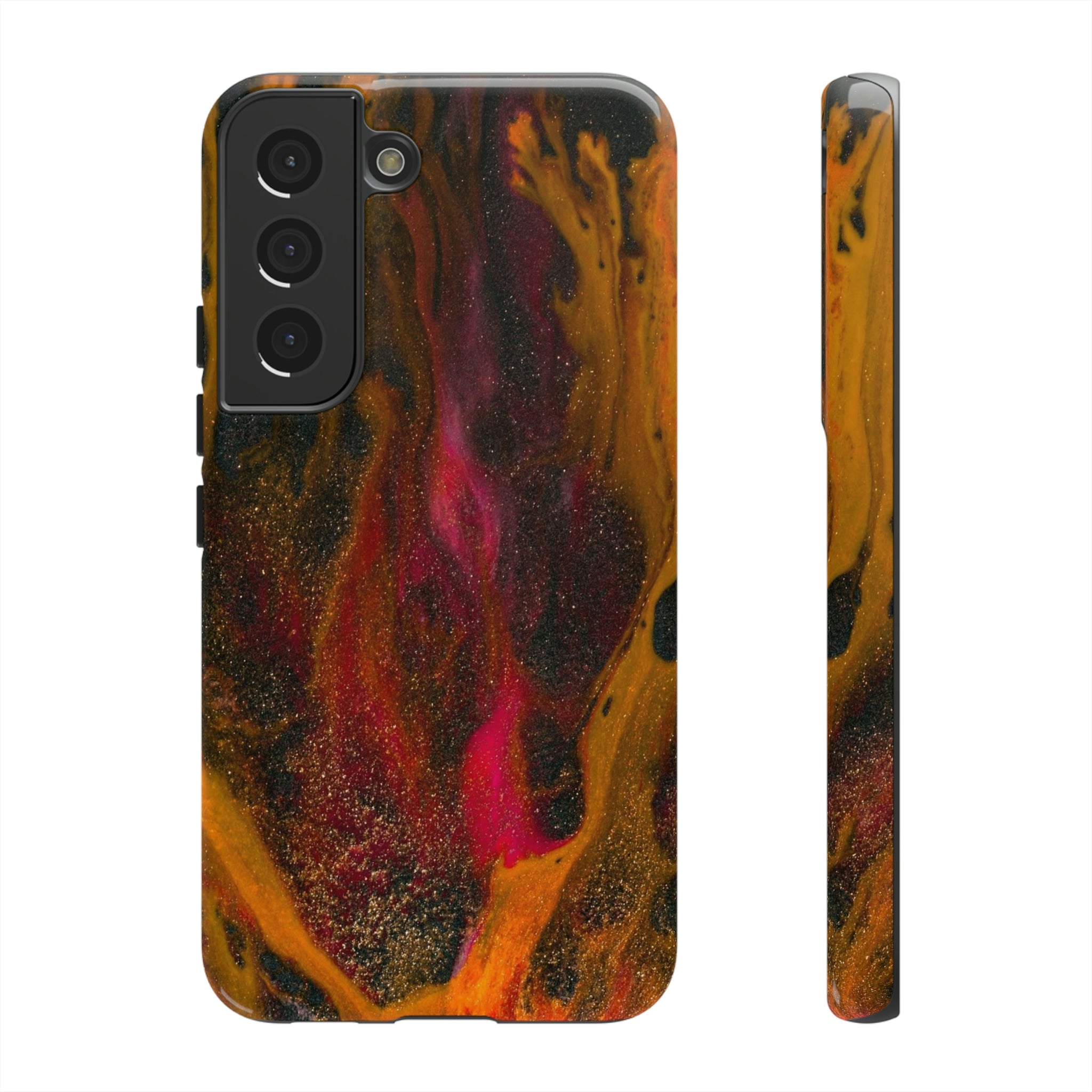 Bon Fire Ink Art Android Case (Protective) Samsung Galaxy S22 Glossy Phone Case