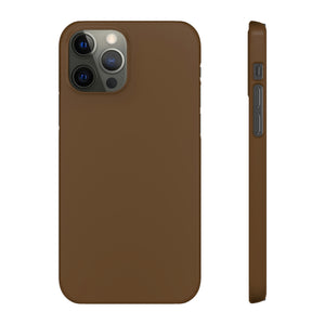 Dark Brown iPhone Case (Slim) iPhone 12 Pro Glossy Phone Case