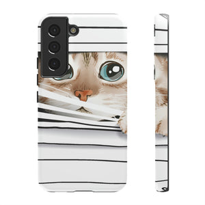 Cute Cat Window Android Case (Protective) Samsung Galaxy S22 Matte Phone Case