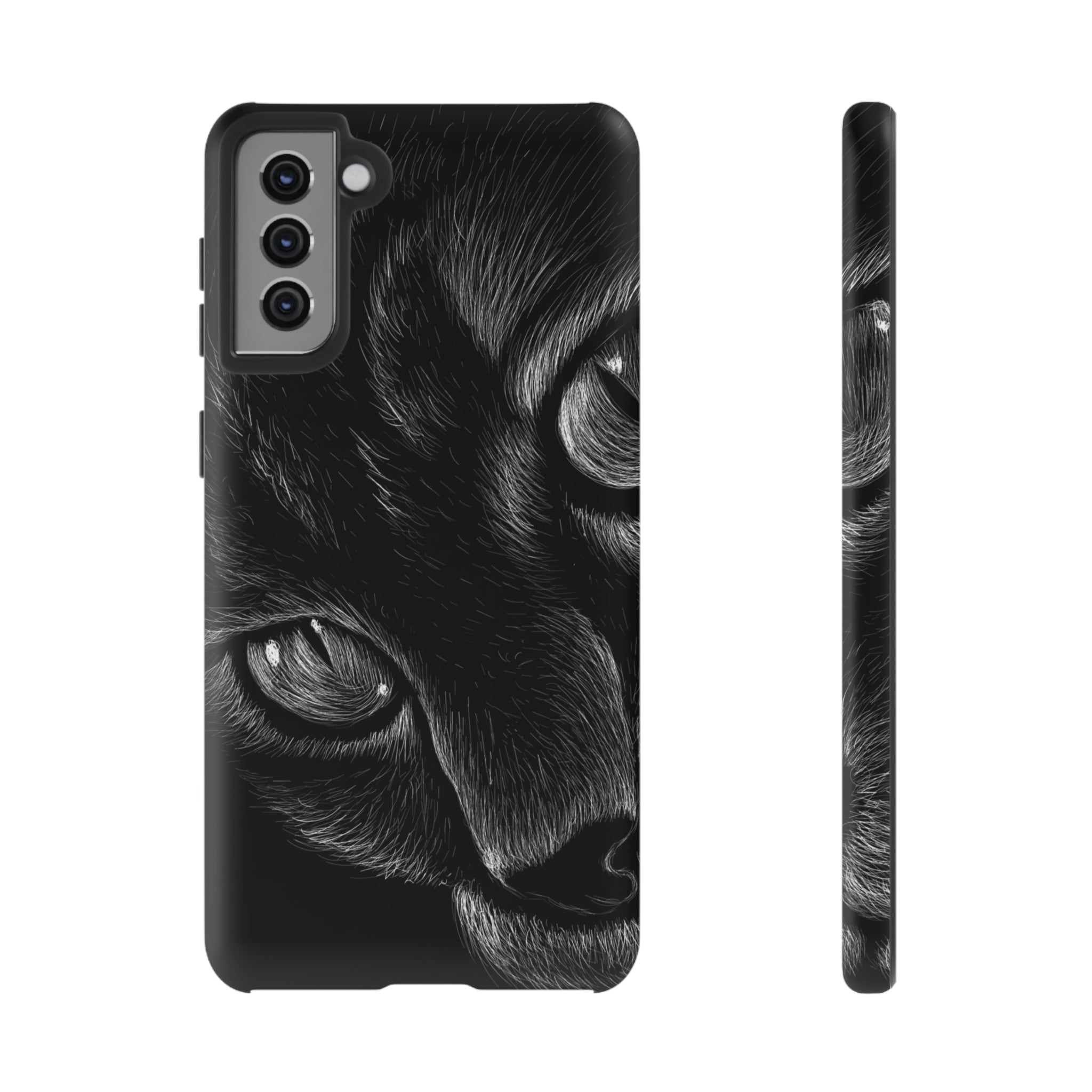 Pencil Drawing Cat Android Case (Protective) Samsung Galaxy S21 Plus Matte Phone Case