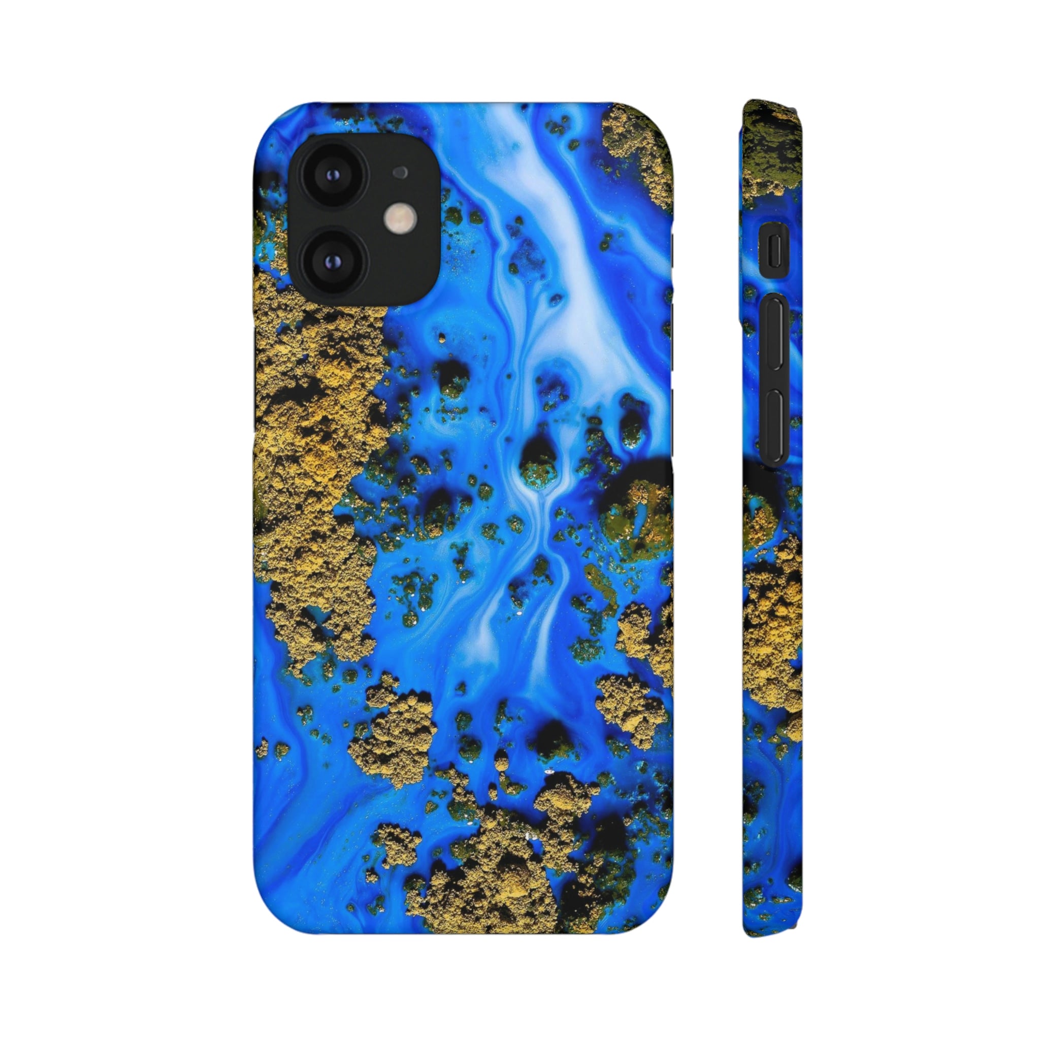 Blue River Ink Art iPhone Case (Slim) iPhone 12 Mini Matte Phone Case