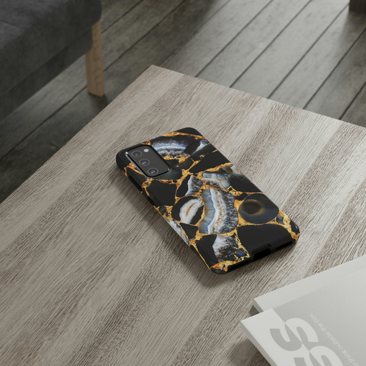 Dark Agate Marble Android Case (Protective) Phone Case